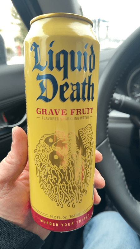 Liquid Death Grave Fruit Flavored Sparkling Water