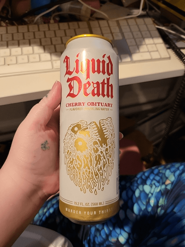 Liquid Death Cherry Obituary Flavored Sparkling Water