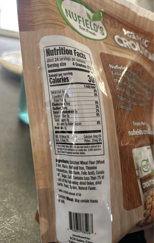 Nufield'S Eat Fresh Garlic Croutons