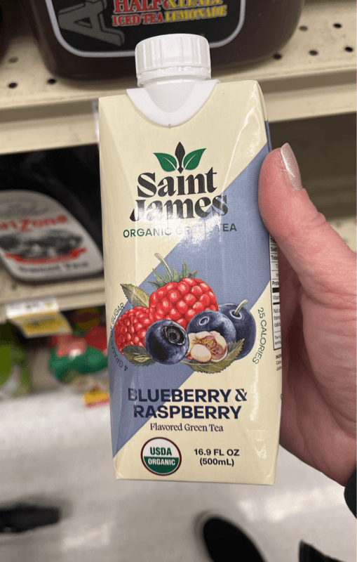 Saint James Blueberry & Raspberry Flavored Green Tea