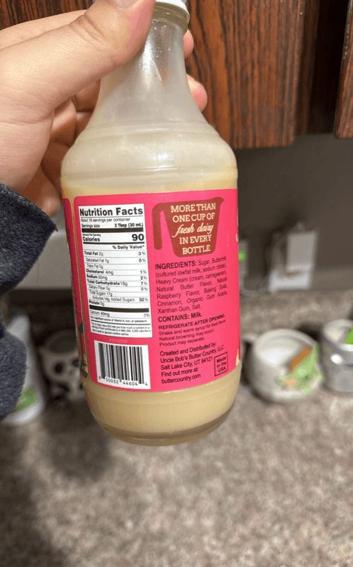 Uncle Bob'S Butter Country White Raspberry Syrup