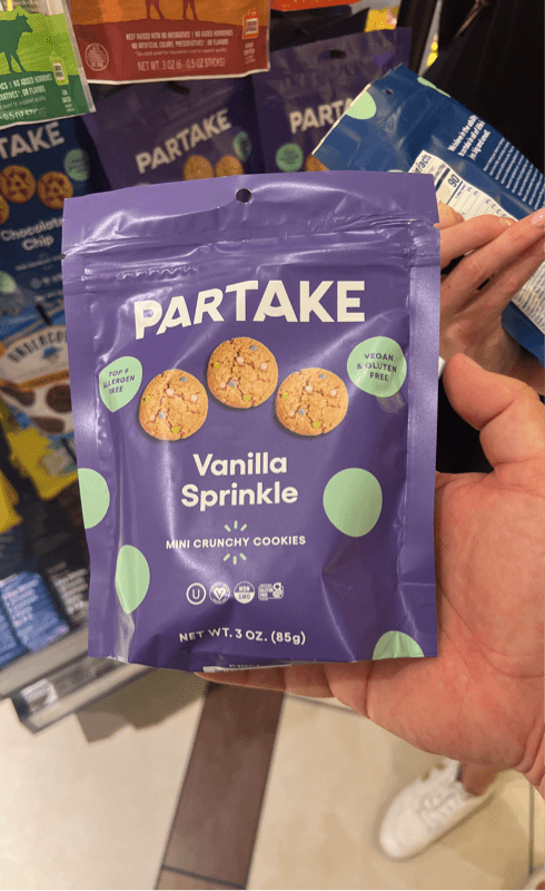 Partake Vanilla Sprinkle Mini Crunchy Cookies