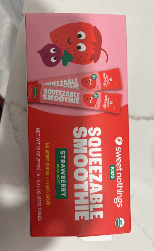 Sweet Nothings Kids Squeezable Smoothie Strawberry With Beet