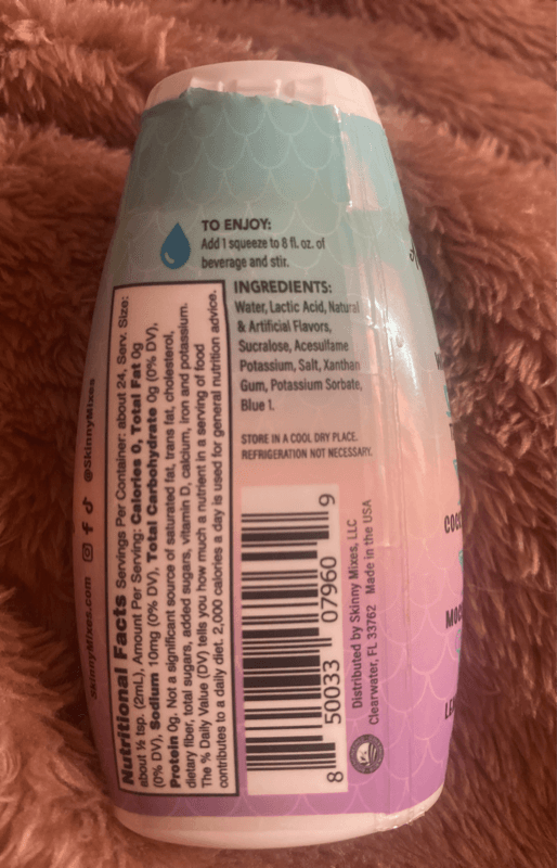 Jordan'S Skinny Syrups Mermaid Flavor Burst Tropical Citrus