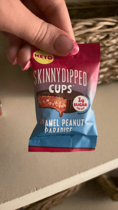 Skinny Dipped Cups Caramel Peanut Paradise