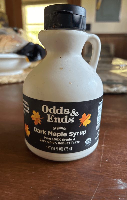 Odds & Ends Organic Dark Maple Syrup