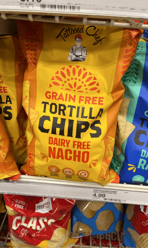 Tattooed Chef Dairy Free Nacho Grain Free Tortilla Chips