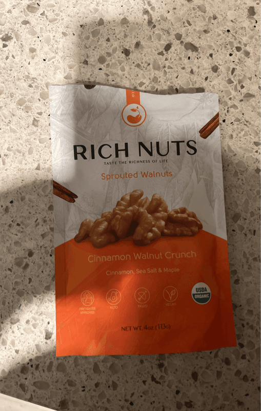 Rich Nuts Cinnamon Walnut Crunch Sprouted Walnuts