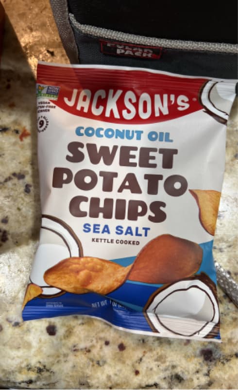 Jackson’S Sweet Potato Kettle Chips With Sea Salt Made With Premium Coconut Oil