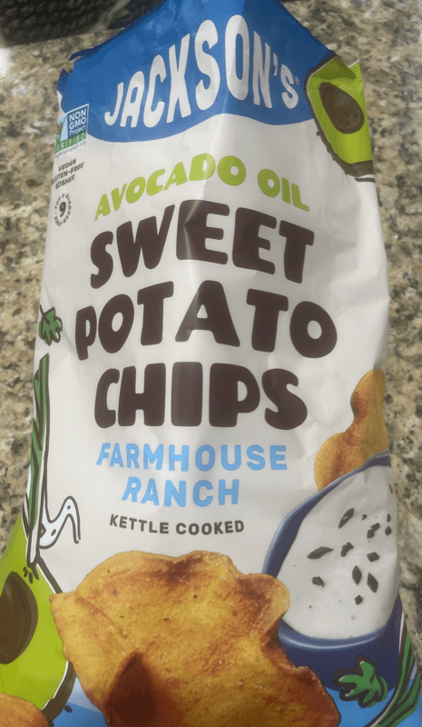 Jackson'S Avocado Oil Sweet Potato Chips Farmhouse Ranch Kettle Cooked