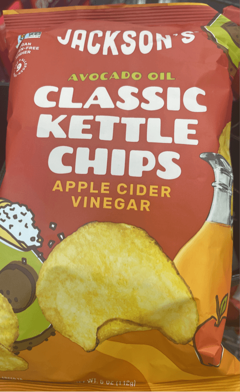 Jackson'S Avocado Oil Classic Kettle Chips Apple Cider Vinegar