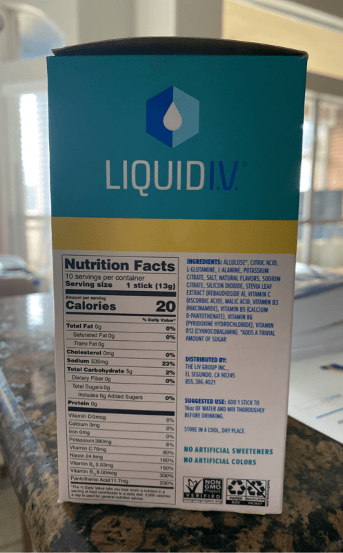 Liquid I.V. Sugar-Free Hydration Multifier Lemon Lime Electrolyte Drink Mix