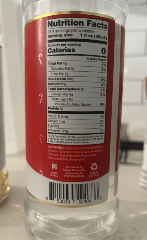 Jordan'S Skinny Syrups White Chocolate Peppermint Syrup