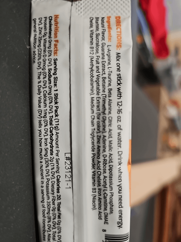 Trulabs Energy + Focus Orange Pineapple Drink Mix