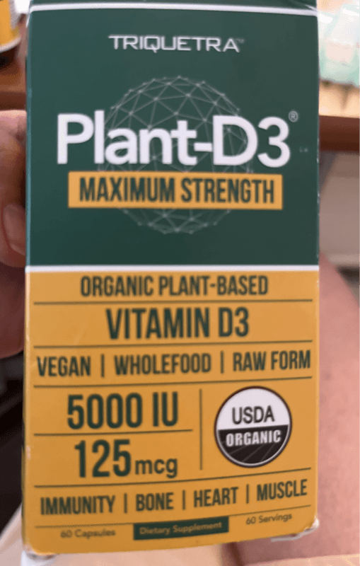 Triquetra Plant-D3 Organic Plant-Based Vitamin D3 Capsules