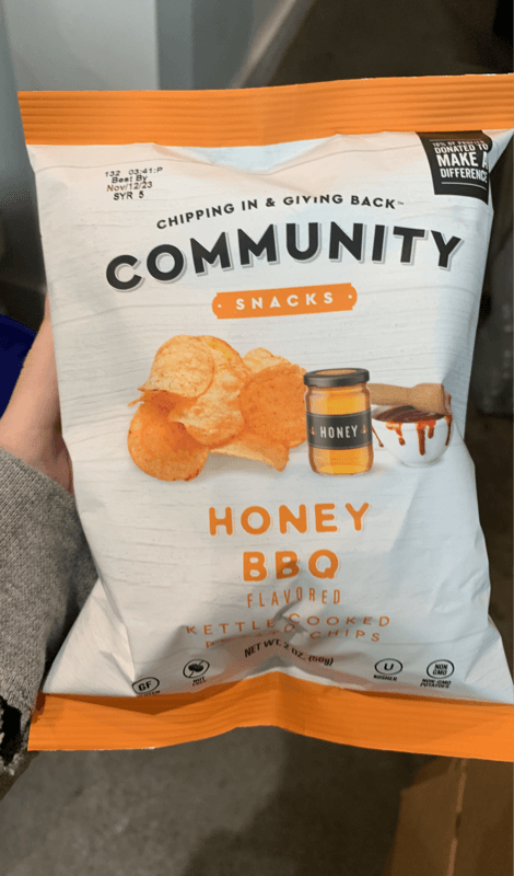 Community Snacks Honey Bbq Flavored Kettle Cooked Potato Chips