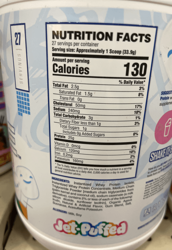 Ryse Jet-Puffed Loaded Protein Marshmallow Flavor Protein Drink Mix