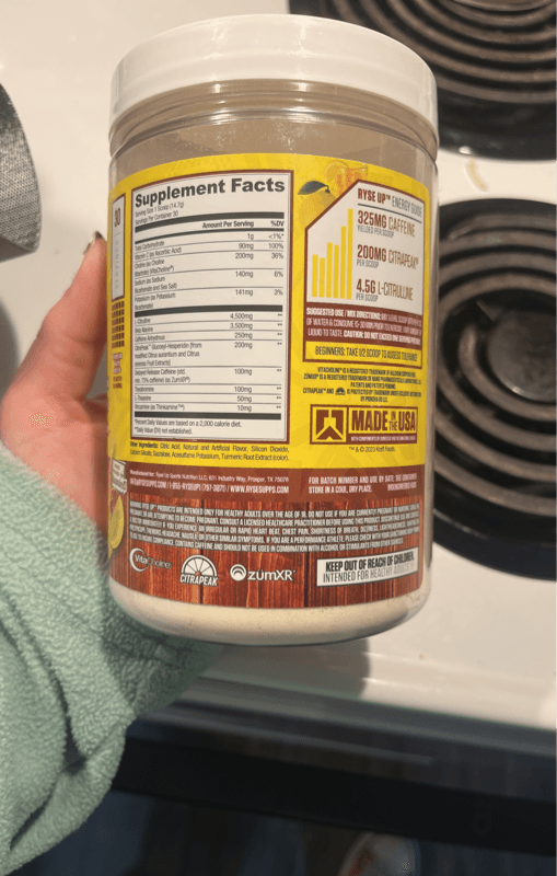 Ryse Country Time Lemonade Flavor Pre Workout