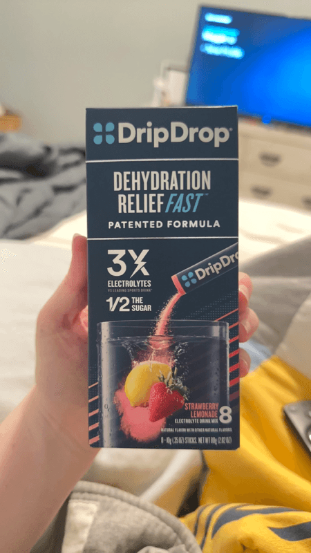Dripdrop Electrolytes Dehydration Relief Fast Strawberry Lemonade Drink Mix