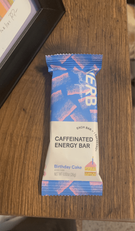 Verb Birthday Cake Caffeinated Energy Bar