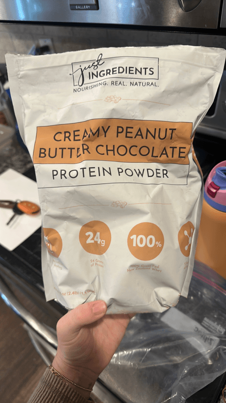 Just Ingredients Creamy Peanut Butter Chocolate Protein Powder
