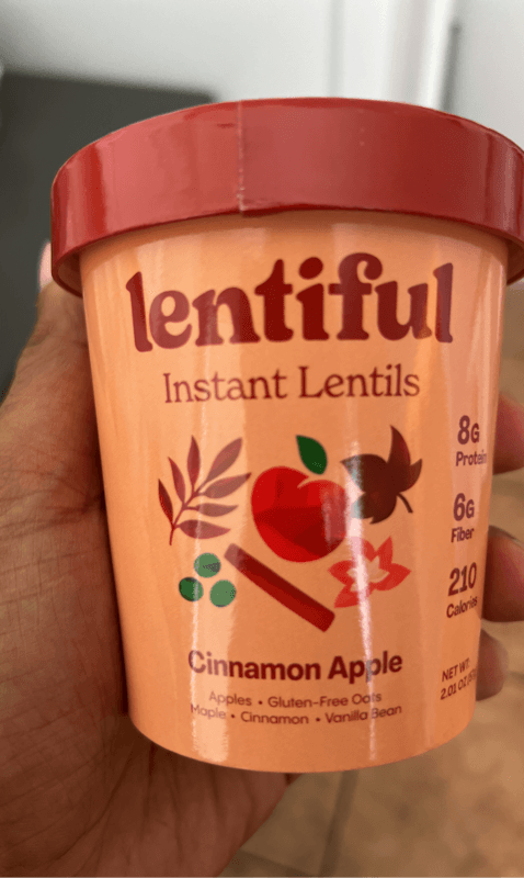 Lentiful Instant Lentils Cinnamon Apple
