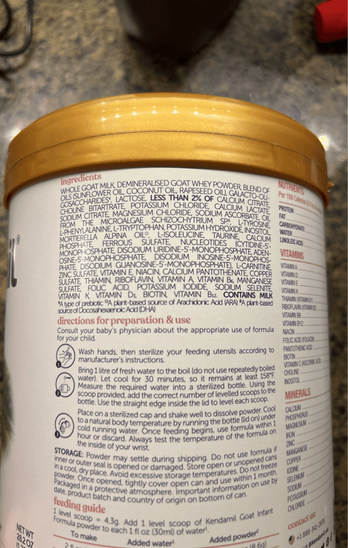 Kendamil Goat Infant Formula