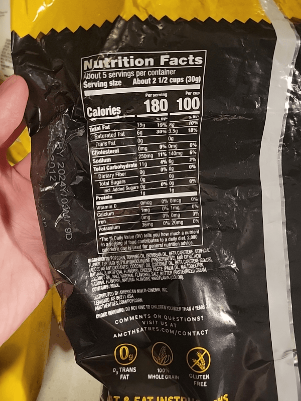 Amc Theatres Movie Theatre Popcorn Extra Butter Flavor
