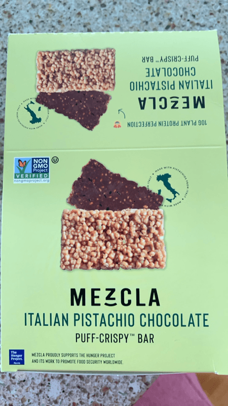 Mezcla Italian Pistachio Chocolate Puff-Crispy Bar