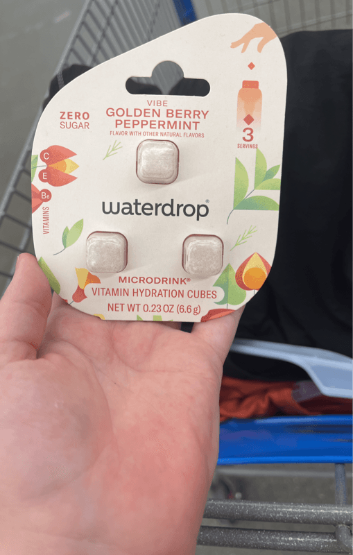 Waterdrop Vibe Golden Berry Peppermint Microdrink Vitamin Hydration Cubes