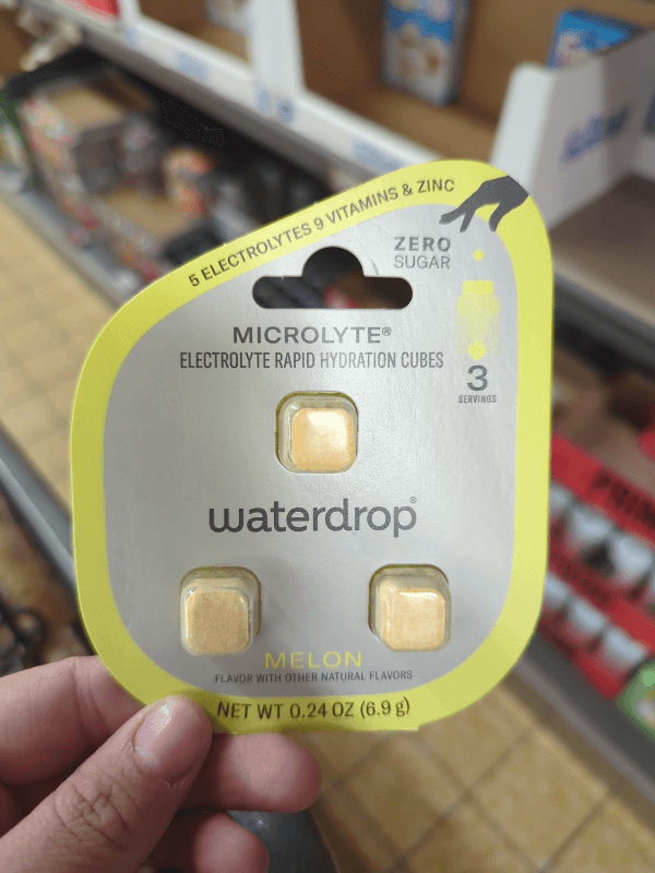 Waterdrop Melon Flavor Microlyte Electrolyte Rapid Hydration Cubes