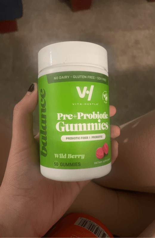 Vita Hustle Pre+Probiotic Gummies Wild Berry Gummies Dietary Supplement