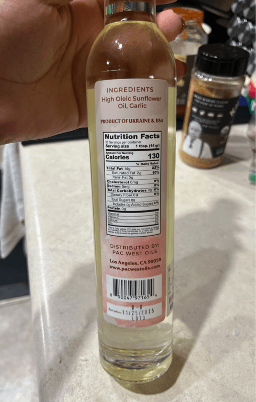 Carpos Infused Garlic Oil