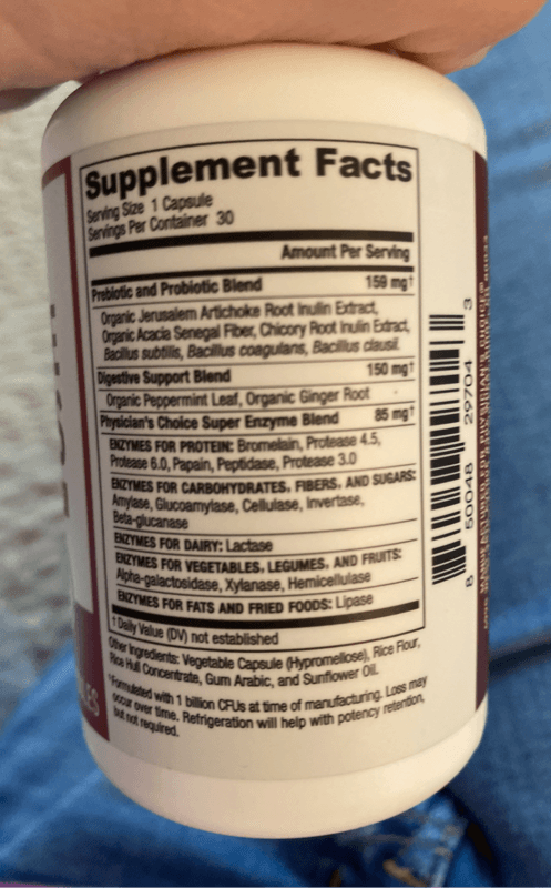 Physician'S Choice Digestive Enzymes With Prebiotics + Probiotics Dietary Supplement, 30 Capsules