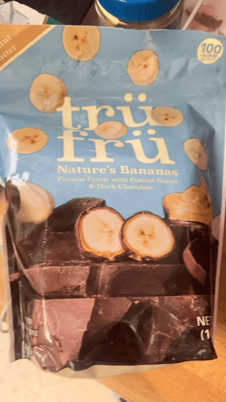 Tru Fru Nature'S Bananas  Fresh With Peanut Butter & Dark Chocolate