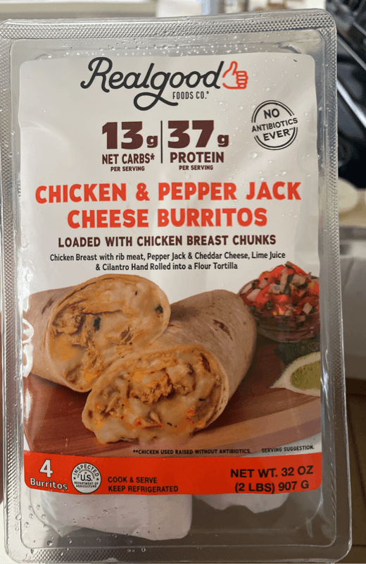 Real Good Foods Co. Chicken & Pepper Jack Cheese Burritos