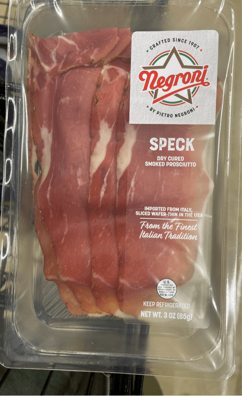 Negroni Speck Dry Cured Smoked Prosciutto