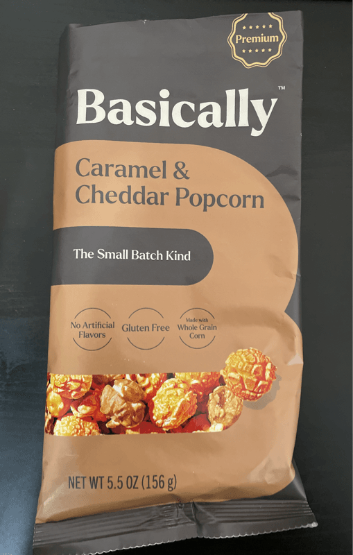 Basically Premium Small Batch Caramel & Cheddar Popcorn