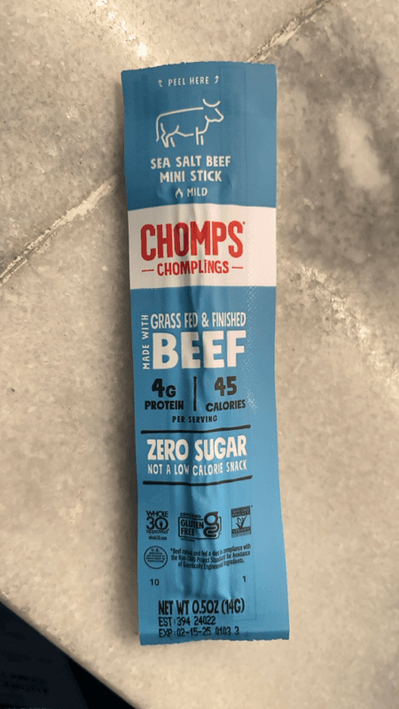 Chomps Chomplings Sea Salt Beef Mini Stick Mild