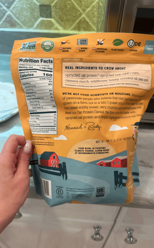 Seven Sundays Oat Protein Cereal Simply Honey