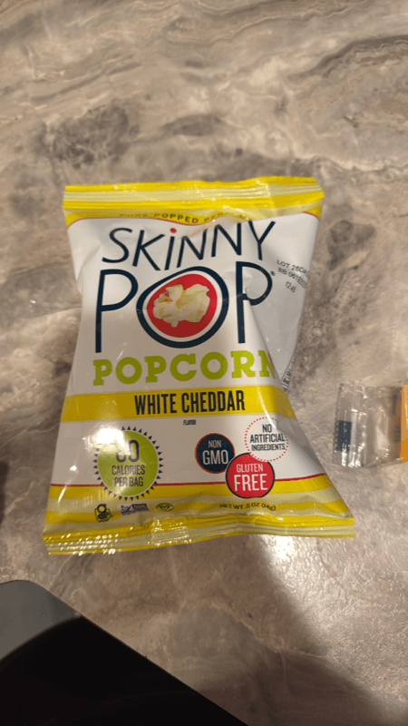 Skinny Pop Popcorn White Cheddar Flavor