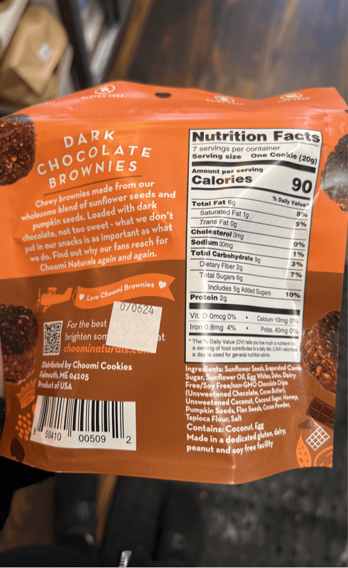 Choomi Brownies Dark Chocolate