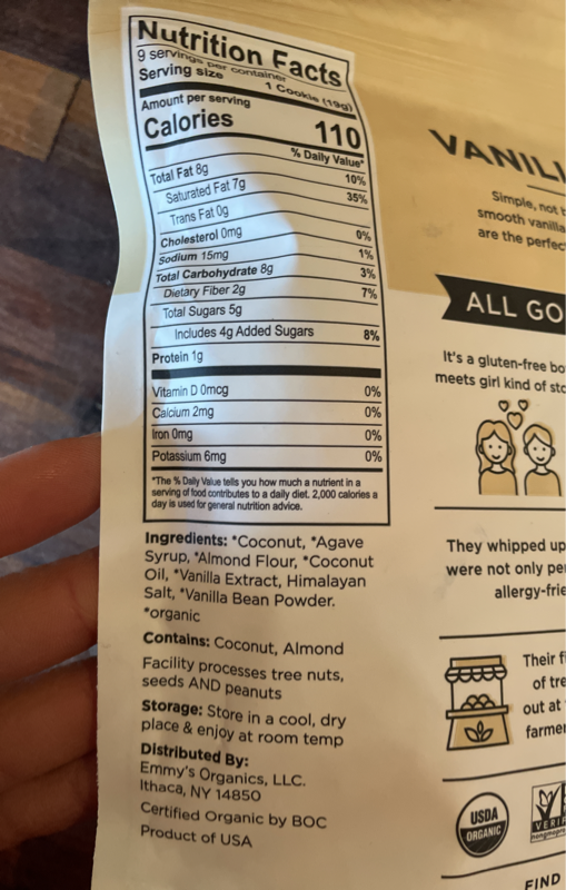 Is it Sesame Free? Emmy's Organics Organic Vanilla Coconut Macaroons