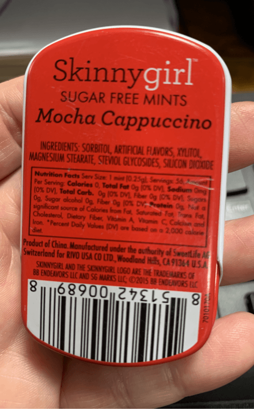 Skinnygirl Mocha Cappuccino Sugar Free Mints