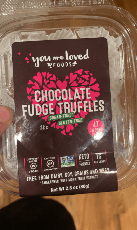 You Are Loved Foods Chocolate Fudge Truffles
