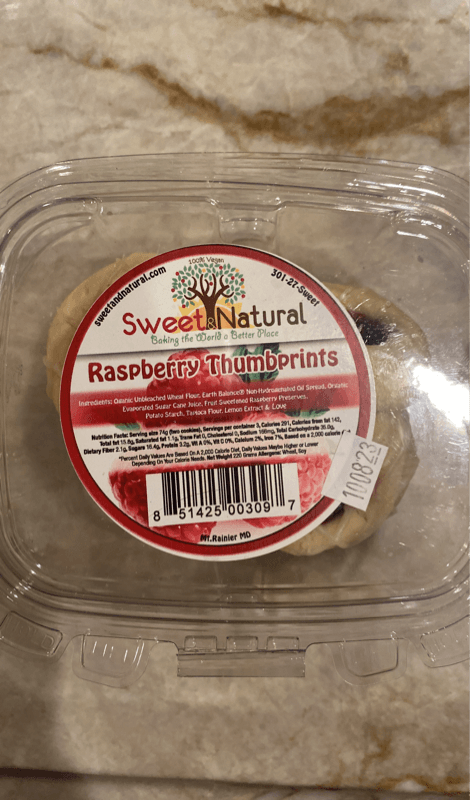 Sweet Natural Raspberry Thumbprints