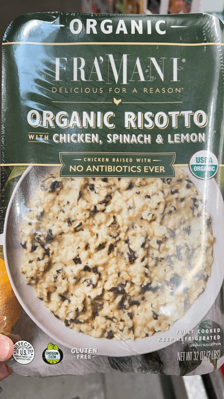 Fra'Mani Organic Risotto With Chicken, Spinach & Lemon