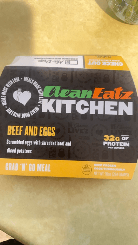 Clean Eatz Kitchen Beef And Eggs Scrambled Eggs With Shredded Beef And Diced Potatoes