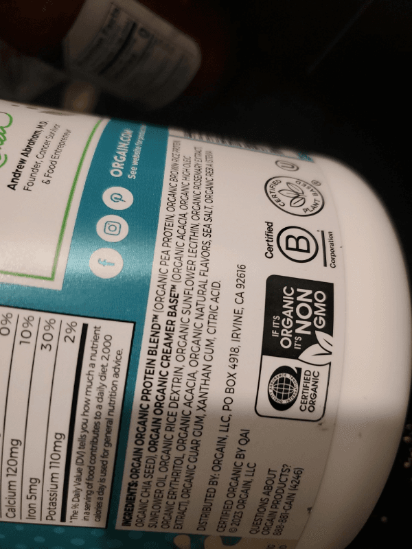 Orgain Organic Protein Plant-Based Protein Powder Fruity Cereal