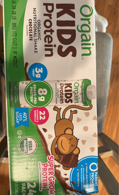 Orgain Kids Protein Organic Nutritional Shake Chocolate Flavor